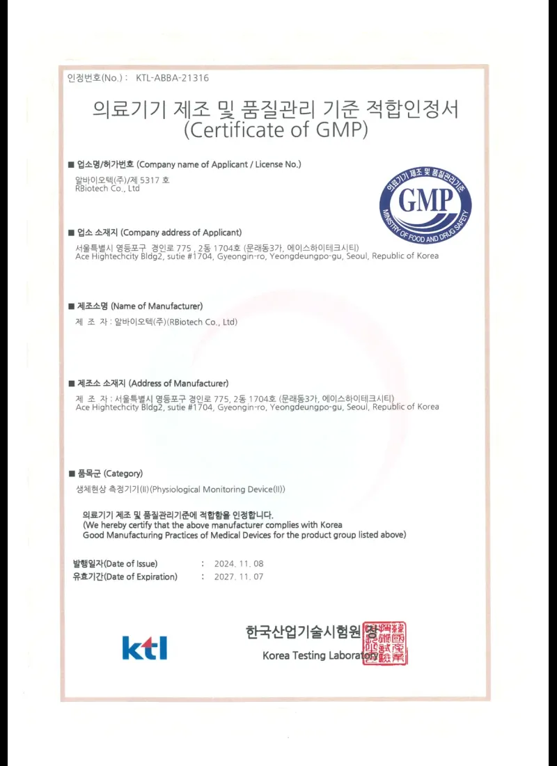 GMP software certificate
