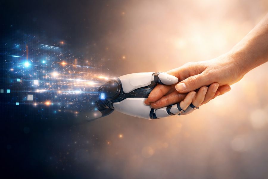 Robot arm assisting patient